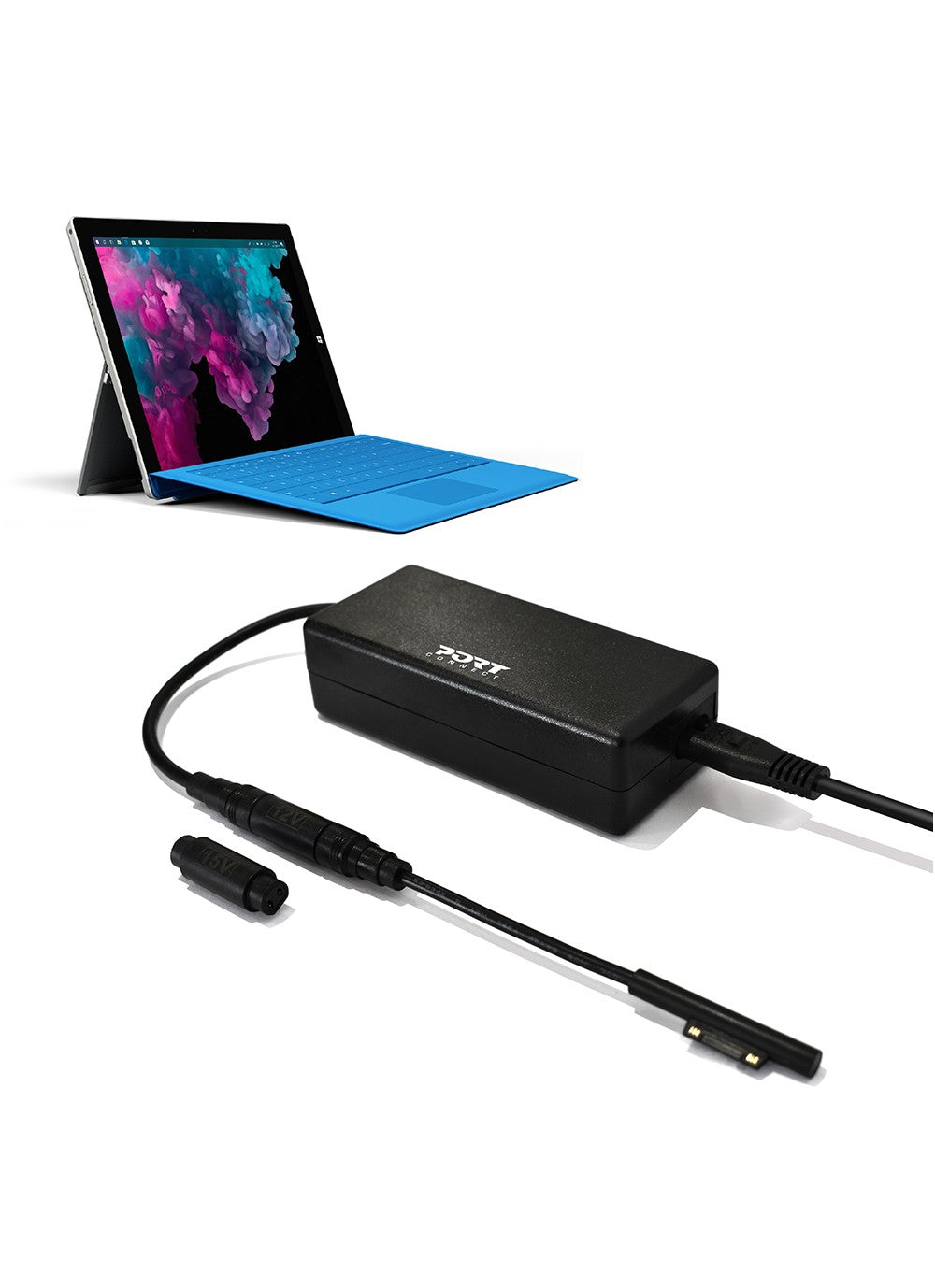 Port Designs 900102 Netzteil 60 W – 12–15 V – für Surface Pro 3, Surface Pro 4 und andere – schwarz