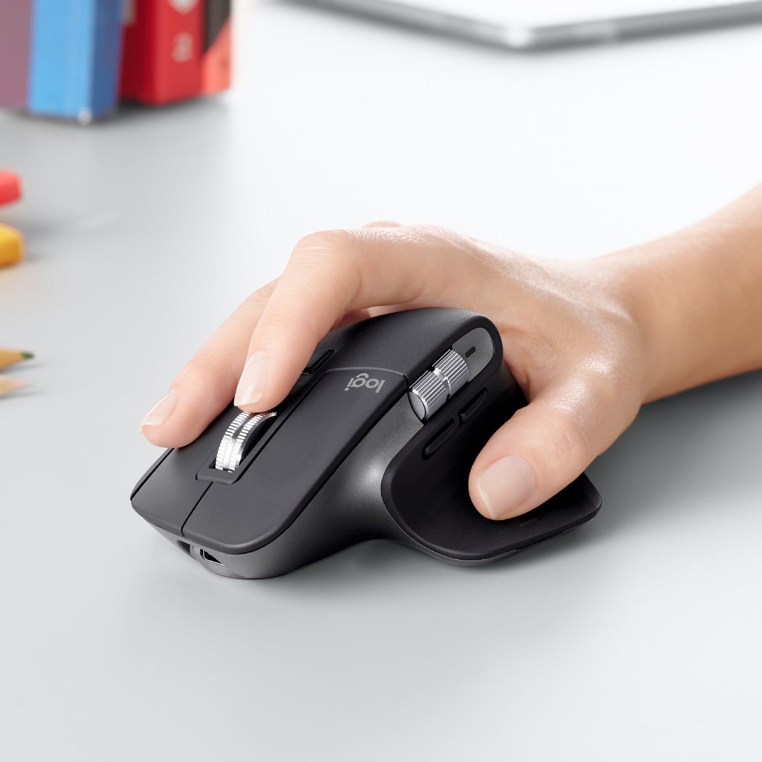 Logitech MX Master 3 Ergonomische Maus – Kabellos, Grau/Silber