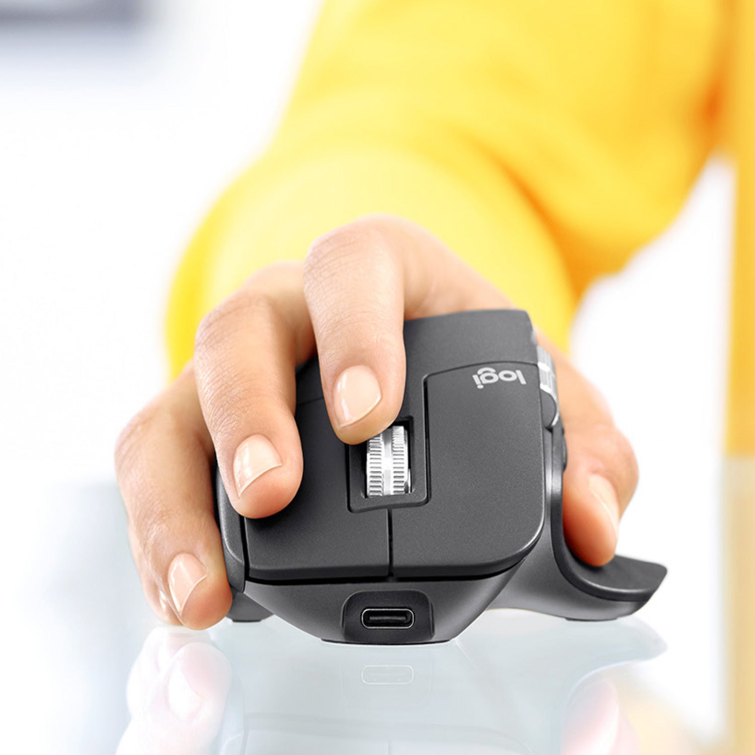 Logitech MX Master 3 Ergonomische Maus – Kabellos, Grau/Silber