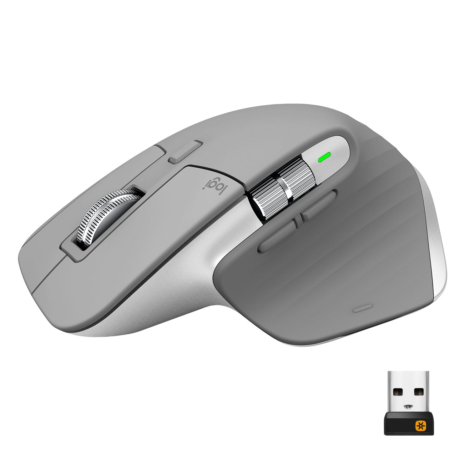 Logitech MX Master 3 Ergonomische Maus – Kabellos, Grau/Silber