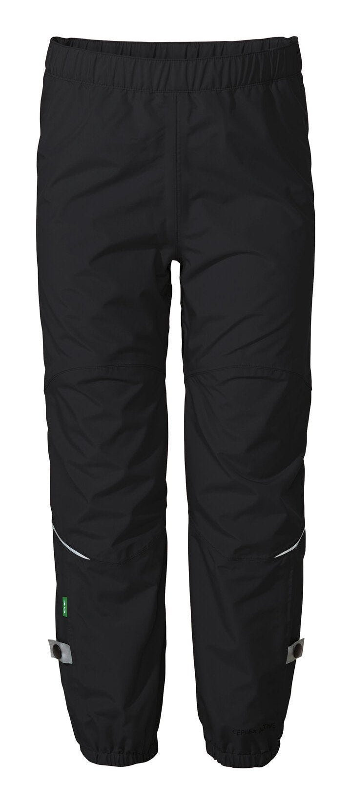 VAUDE Velohose – 158/164 – Schwarz, Polyester, Polyurethan, Wasser- und winddicht, Reflektierend