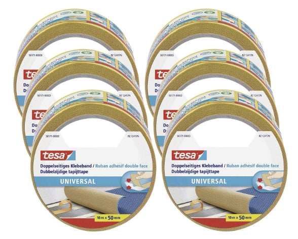 TESA Montageband – 50 mm × 10 m, braun, für den Innenbereich