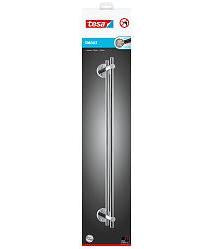 tesa Smooz Handtuchhalter – Klebemontage – 64 cm Breite – Chrom – Metall