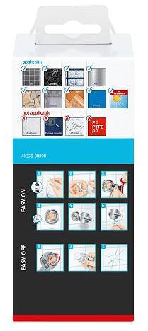 TESA Reservepapierhalter Smooz – Kunststoff, glänzend, selbstklebend, 12,5 × 5 × 5 cm