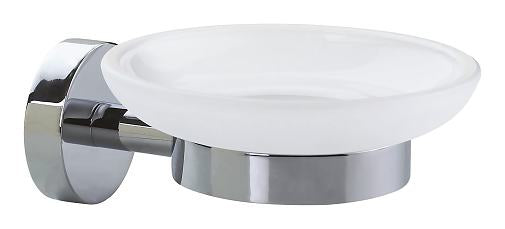tesa Seifenhalter Smooz – Chrom, Silber, Weiss