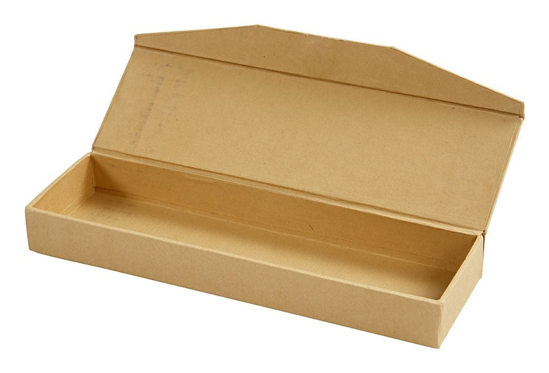 Creativ Company Stiftebox (Hartschale), Braun, Karton, 21 × 6 × 2,5 cm, 12er-Pack
