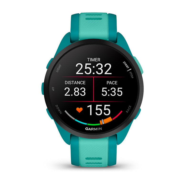 Garmin Forerunner 165 Music – GPS-Smartwatch – 43 mm, 1,2", GPS, WLAN, 50 m, Türkis, Sportarmband