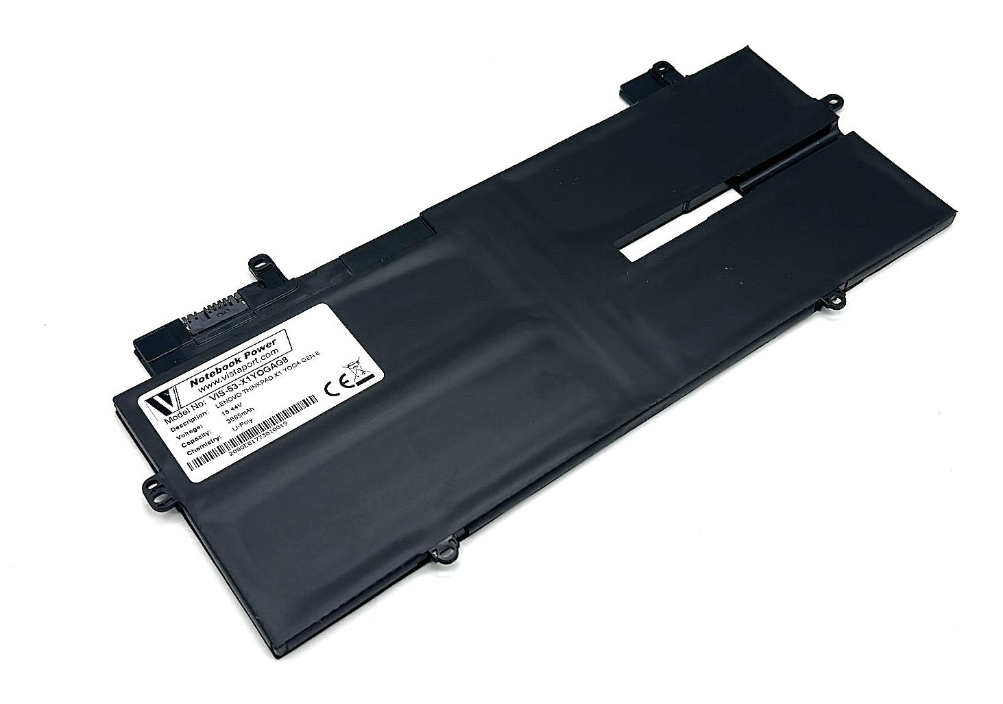 Vistaport Notebook-Akku – für Lenovo ThinkPad X1 Yoga (8. Gen.) – 57 Wh, 15,44 V – Schwarz