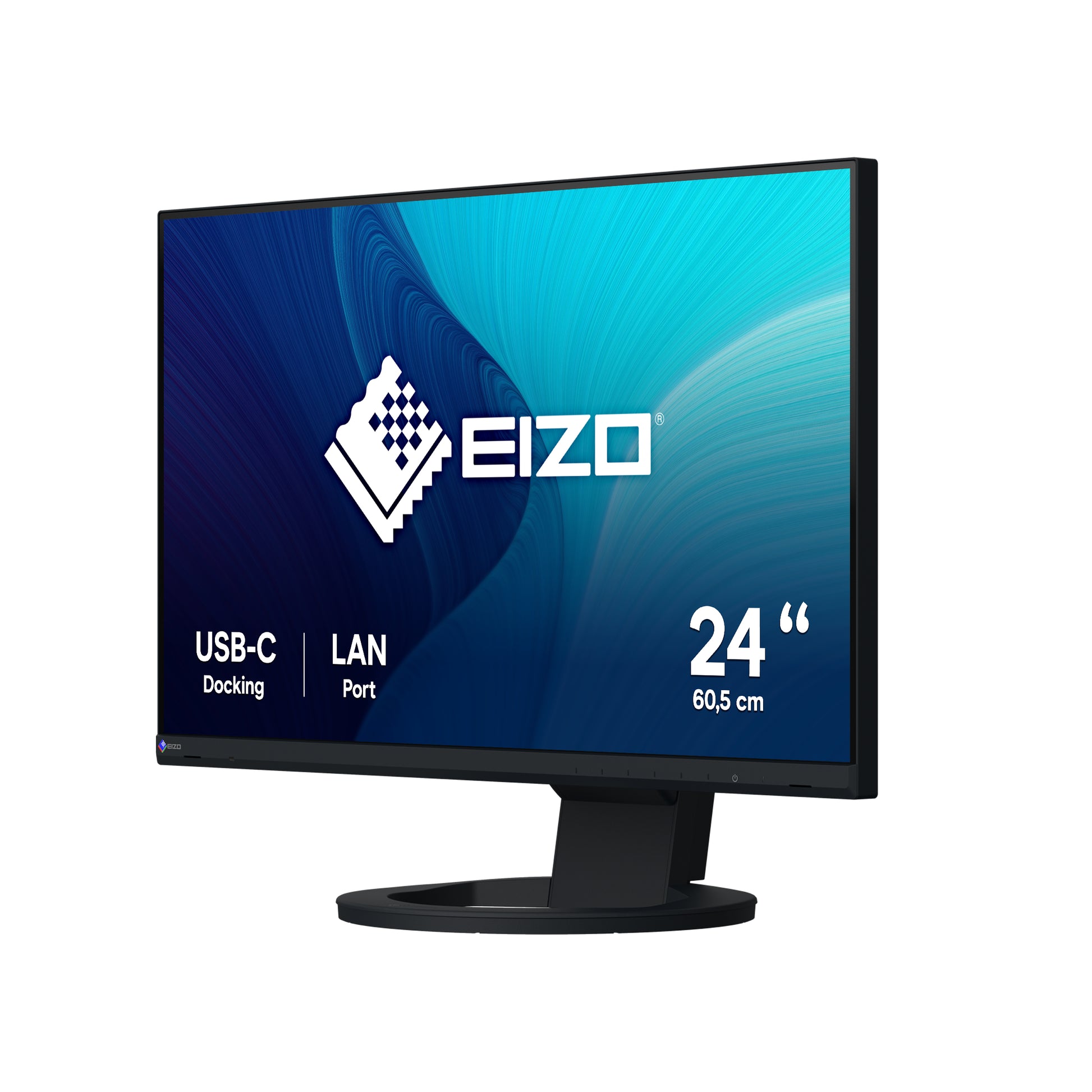 EIZO FlexScan EV2490-BK – Monitor, 23,8" 1920 × 1080 (Full HD), IPS, 60 Hz, 250 cd/m², Schwarz
