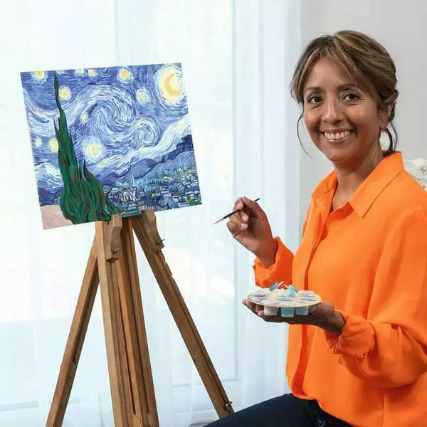 Ravensburger Malen-nach-Zahlen-Set – Van Gogh Die Sternennacht – 30 × 40 cm – 1-teilig – ab 12 Jahren
