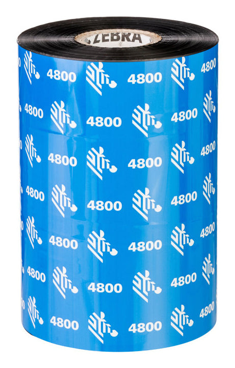 Zebra Thermotransferband Harz – 110 mm × 450 m – für 105SL/105SLPlus/110PAX4 usw. – 12 Stk.