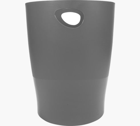 Exacompta Papierkorb ECOBIN 45307D – 15 l – Kunststoff (PP), rund – dunkelgrau