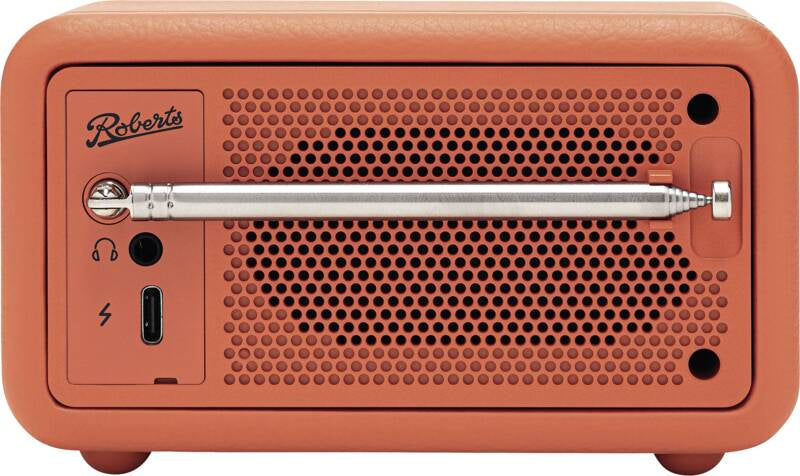Roberts Radio Revival Petite 2 – DAB-/Internetradio – Tischradio – DAB+, Akkubetrieb – Orange
