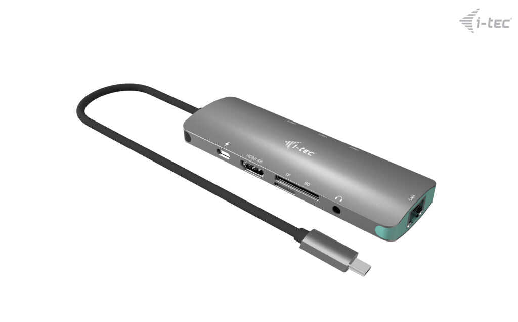 i-tec MetalNanoDock Dockingstation – USB-C, HDMI, 3× USB-A, 100 W PD, GbE, für Windows/Mac/ChromeOS