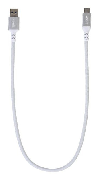 ONIT USB-A auf USB-C Kabel – USB 3.2 Gen 2 (10 Gbit/s) – 0,5 m – PD 66 W – Textilmantel, Verstärkt – Weiss