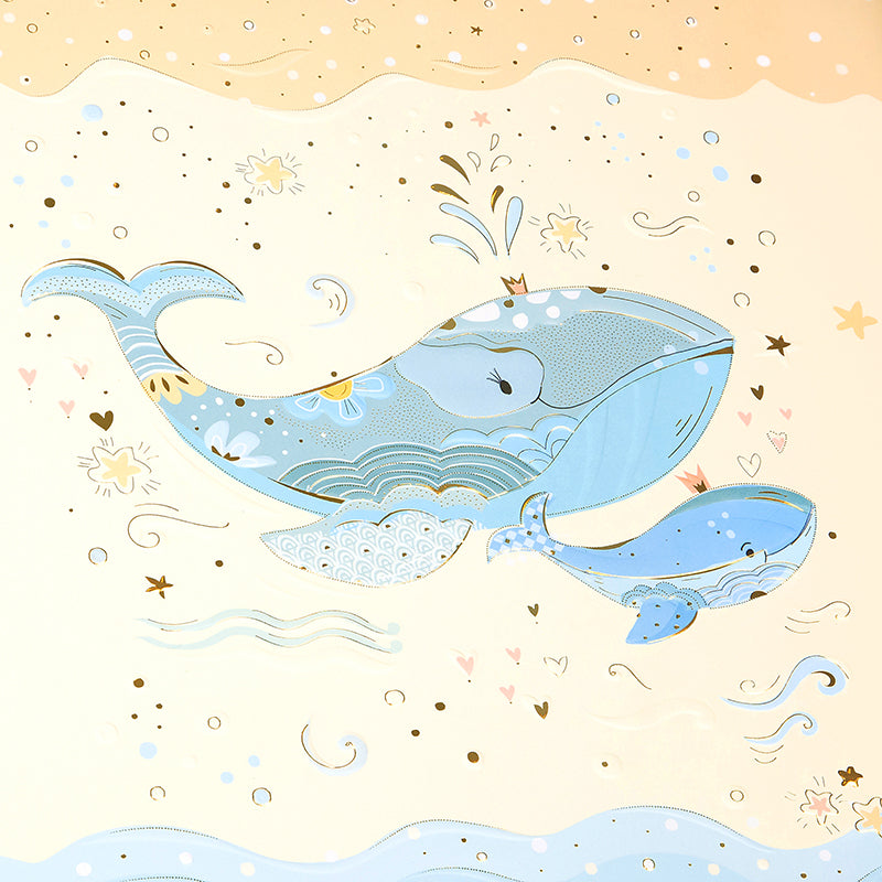 Goldbuch Babyalbum Blue Whale – für 100 × 150 mm, hellblau, Pergamin, 300 × 310 mm