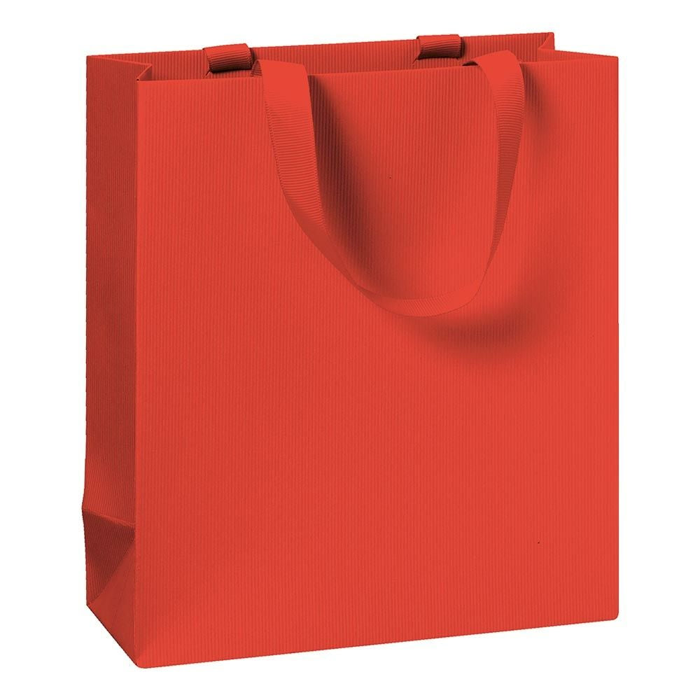 Stewo Tragetasche – Einfarbig, Strukturprägung – 180 × 210 × 80 mm – Rot