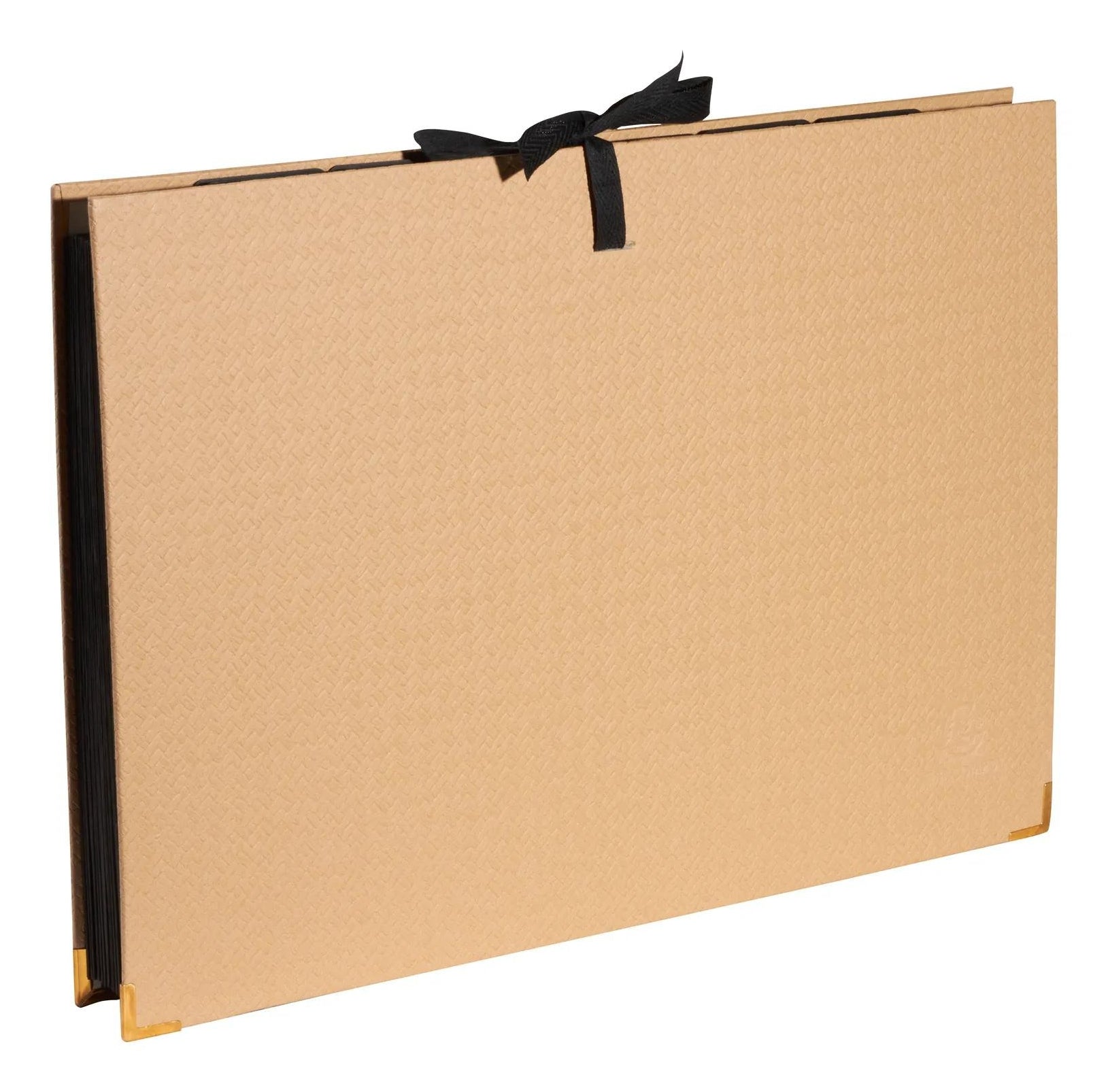 Exacompta Sammelmappe, für A4, Karton, beige, mit Bändern