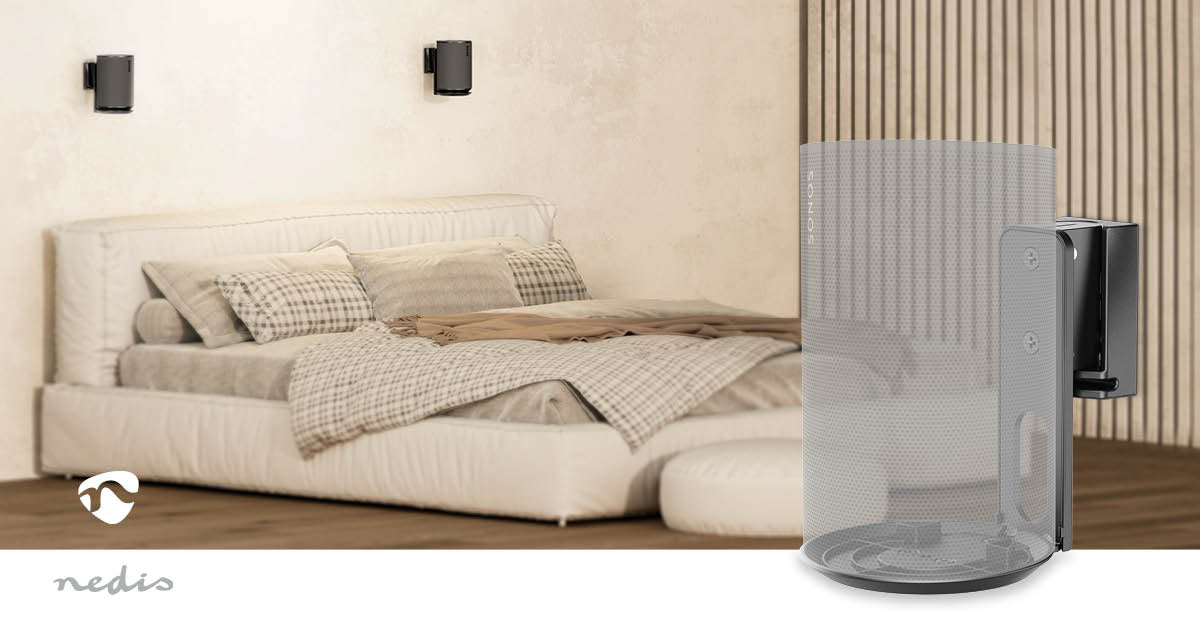 Nedis SPMT5800BK – Wandhalterung für Sonos Era 100 – drehbar −45° bis +45°, neigbar 0°–18° – 3 kg – schwarz