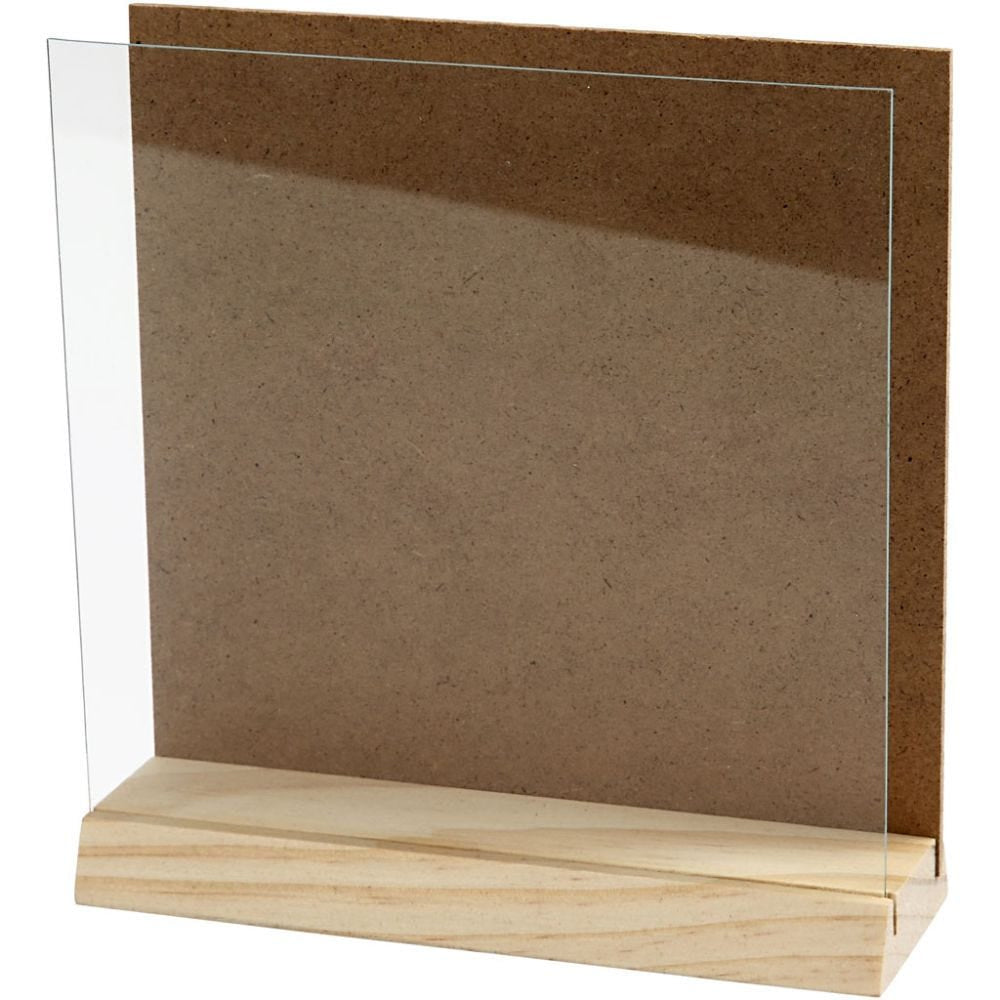 Creativ Company Bilderrahmen – für 15 × 15 cm – Glas & Holz, Braun