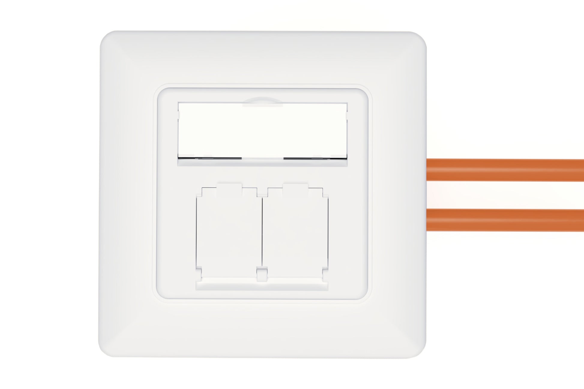Digitus Netzwerkdose CAT 6A – 2× RJ‑45, Klasse EA, geschirmt, Unterputz, Weiss
