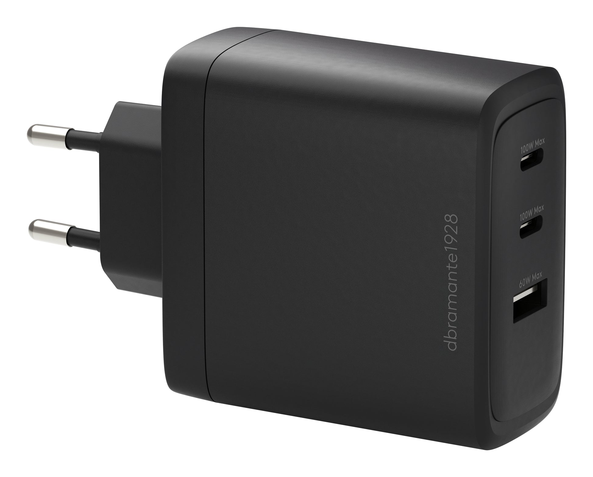 dbramante1928 CI10EUBL7230 USB-Wandladegerät 100 W – USB-C×2, USB-A×1 – Schnellladung – für Laptop und mehr