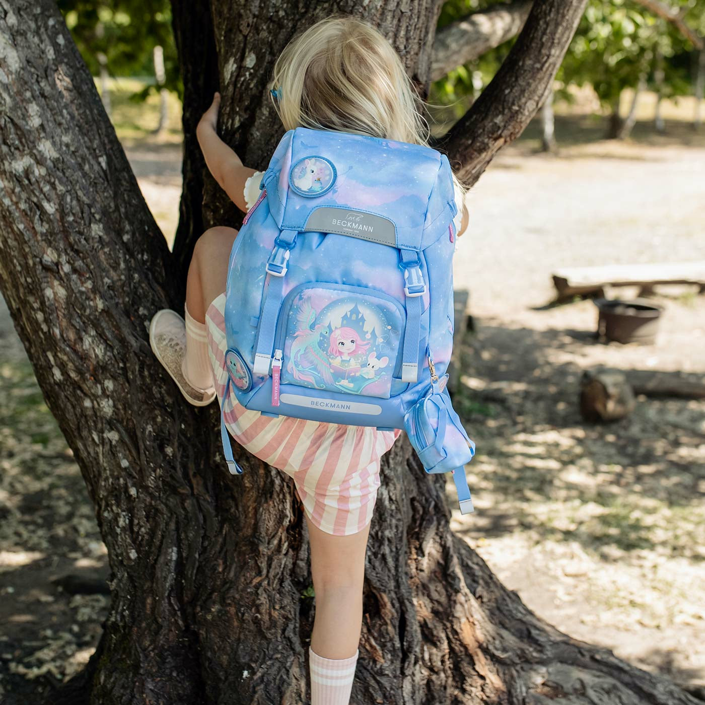 Beckmann Schulrucksack Classic – 6-teilig – Fairytale – aus recyceltem PET