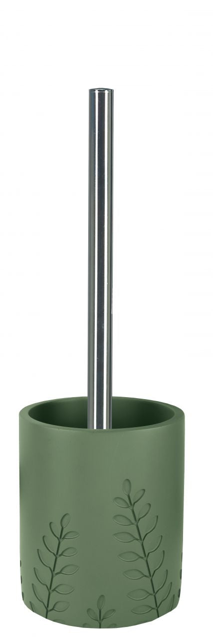 Kleine Wolke Brace – WC-Bürstenset – Polyresin, Olivgrün, H 36 cm, Ø 9,6 cm