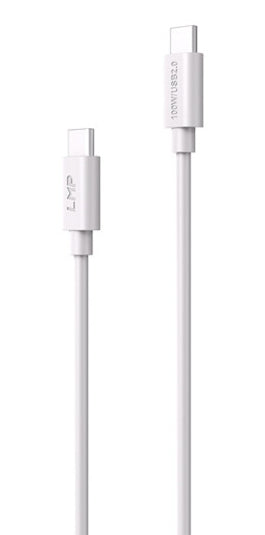 LMP USB-C auf USB-C Kabel – USB 2.0 (480 Mbit/s) – 1 m – PD 100 W – Weiss – für iPhone 15 und mehr