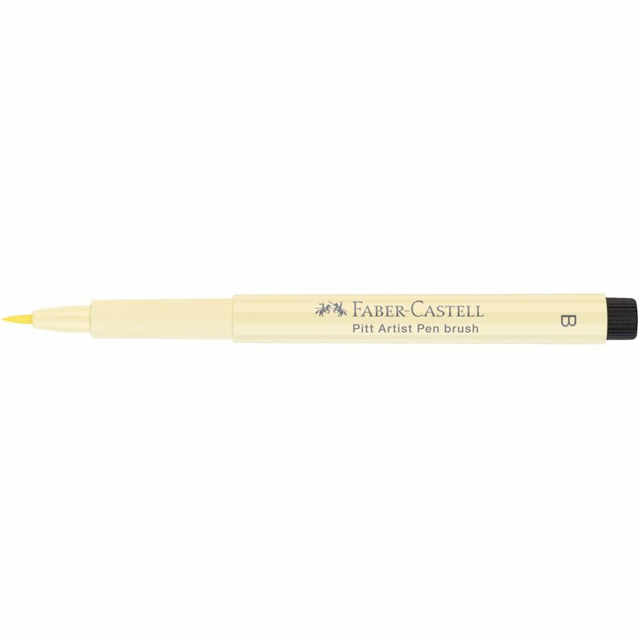 Faber-Castell Pitt Artist Pen Pinselstift – Pinselspitze, 2,5 mm, pigmentiert, wasserfest, Elfenbein