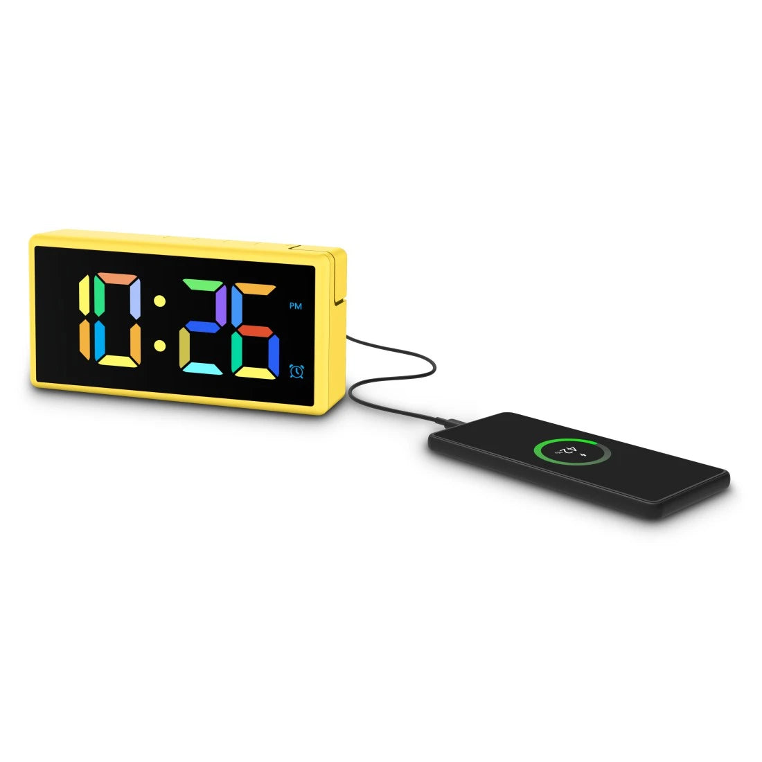 Hama Digitalwecker – Snooze, USB, 15 × 7,5 × 3,4 cm, Gelb