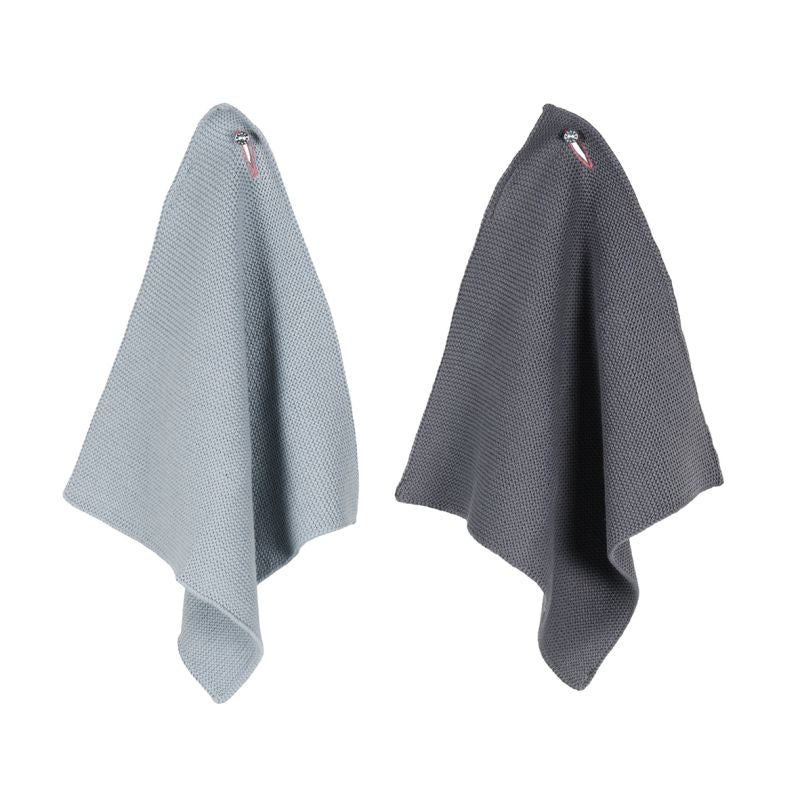 PAD Reinigungstuch Monte – Grau – 25 × 25 cm – Baumwolle – 2er-Set