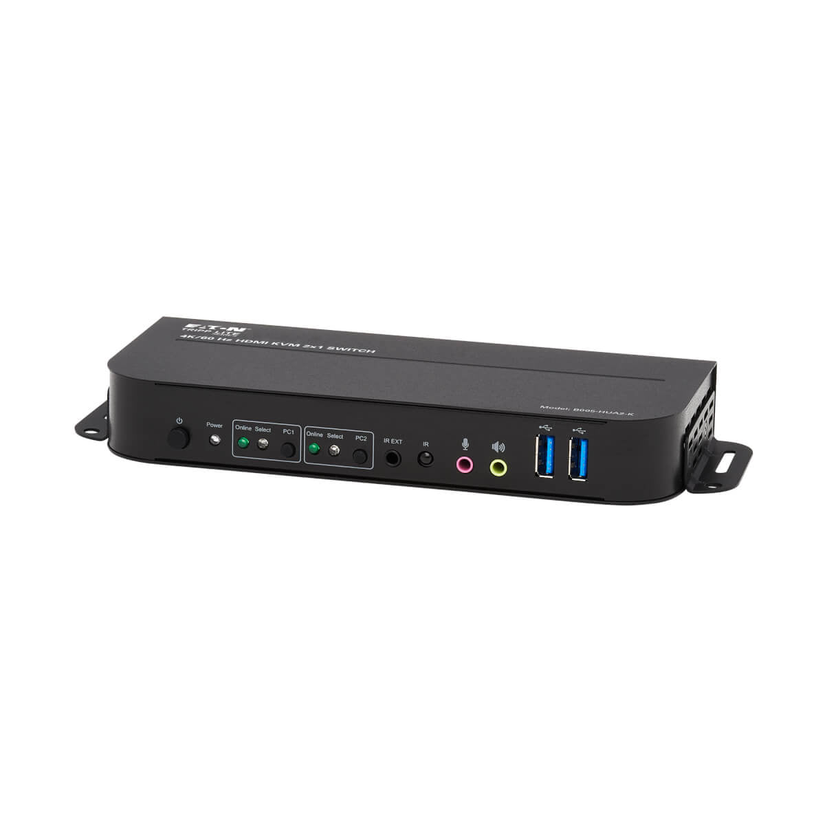 Tripp Lite B005-HUA2-K – 2-Port HDMI KVM-Switch – 4K/60 Hz, USB 3.0-Hub, Audio