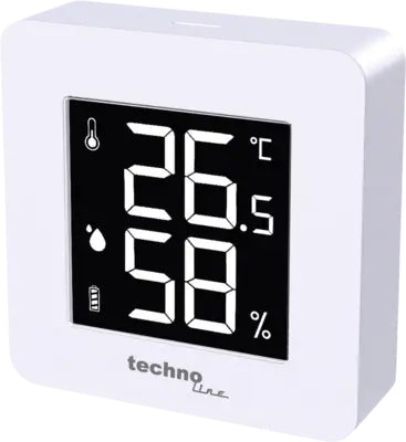Technoline WS 9475 – Wetterstation, Funk, innen, Temperatur & Luftfeuchtigkeit – weiss