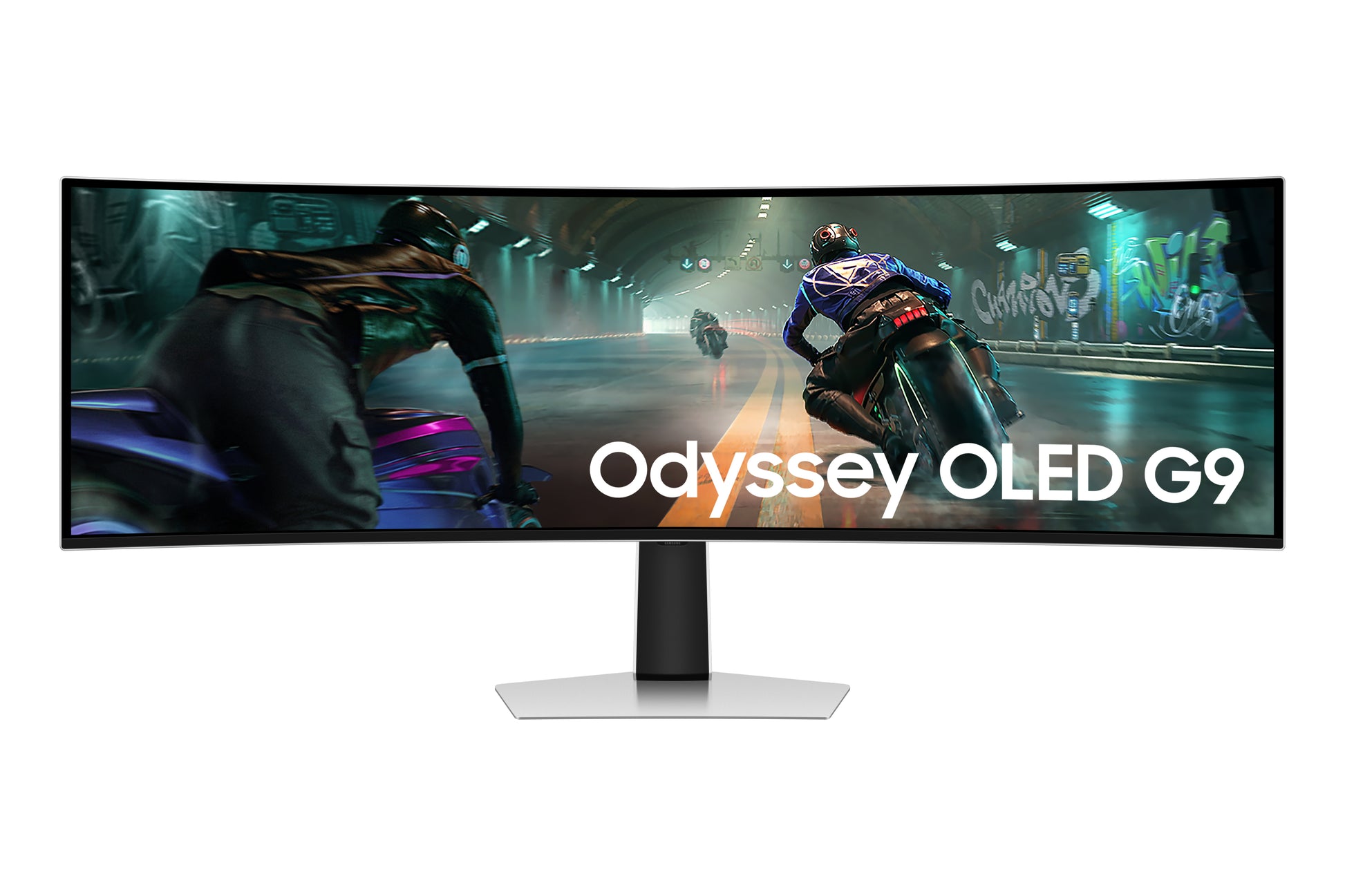 Samsung S49DG910SU – Monitor, 49", OLED, 144 Hz, 250 cd/m², Gebogen, USB-C, VESA 100 × 100, Silber