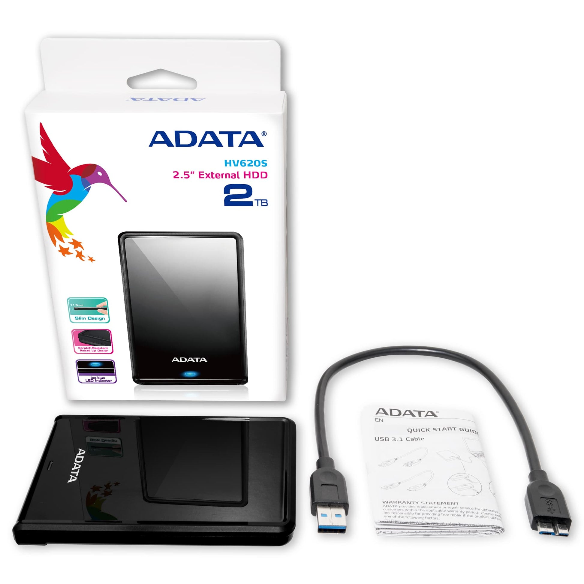 ADATA HV620S Speichergerät – 4 TB, USB 3.0, 2,5"