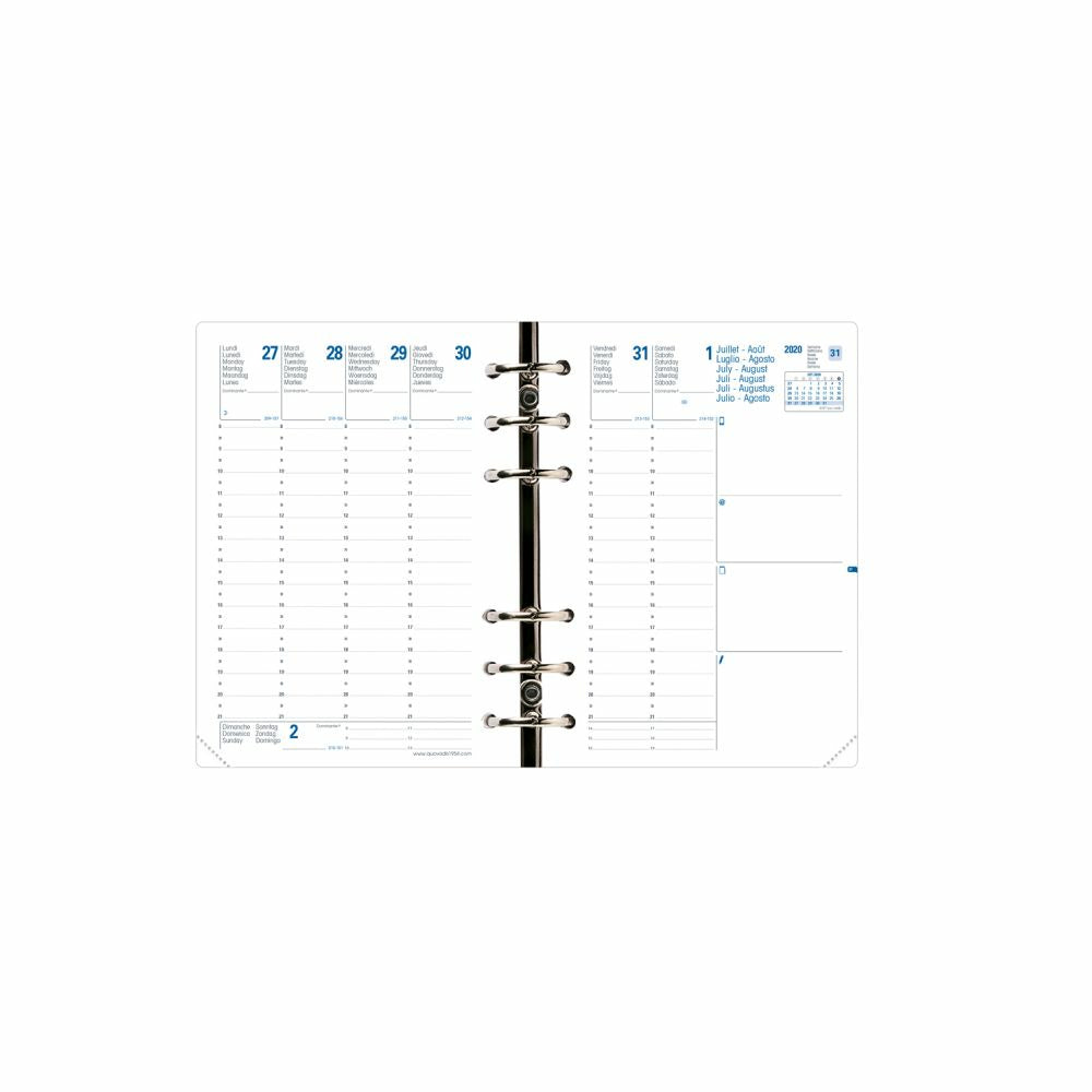 Quo Vadis Compactimer ML – Kalendereinlage 2026/27, 1 Woche/2 Seiten, 11,5 × 16 cm, für Quo Vadis Compactimer