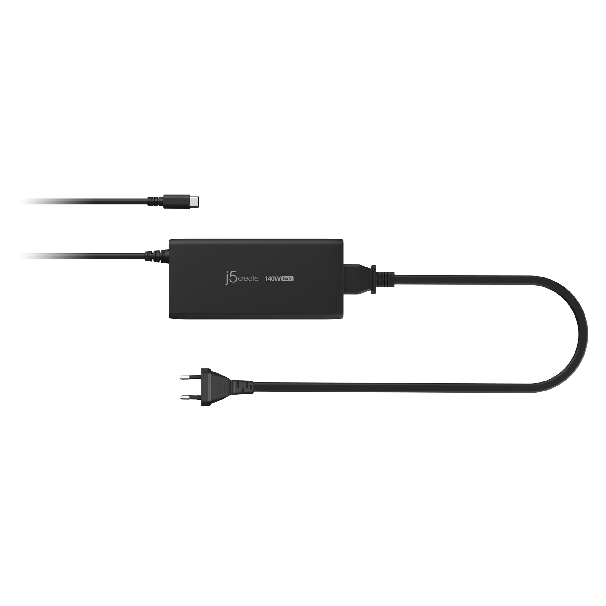 j5create USB-Ladegerät 140 W – USB-C×1 – PD 3.1, GaN, EU-Stecker (Typ C) – Schwarz
