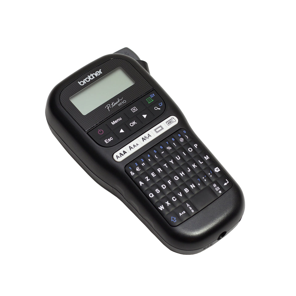 Brother H110 – Beschriftungsgerät für TZe-Bänder 3,5–12 mm, 20 mm/s, LC-Display