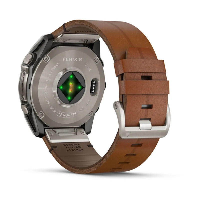 Garmin Fenix 8 AMOLED Sapphire – GPS-Smartwatch – 51 mm, 1,4", Saphirglas, 100 m, Bare Titanium
