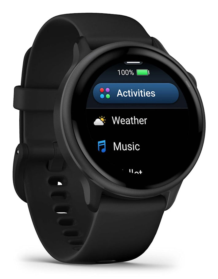 Garmin Vivoactive 6 – GPS-Smartwatch – GPS, ANT+, Farbdisplay, Touchscreen, Schwimmen, Schwarz, Sportarmband