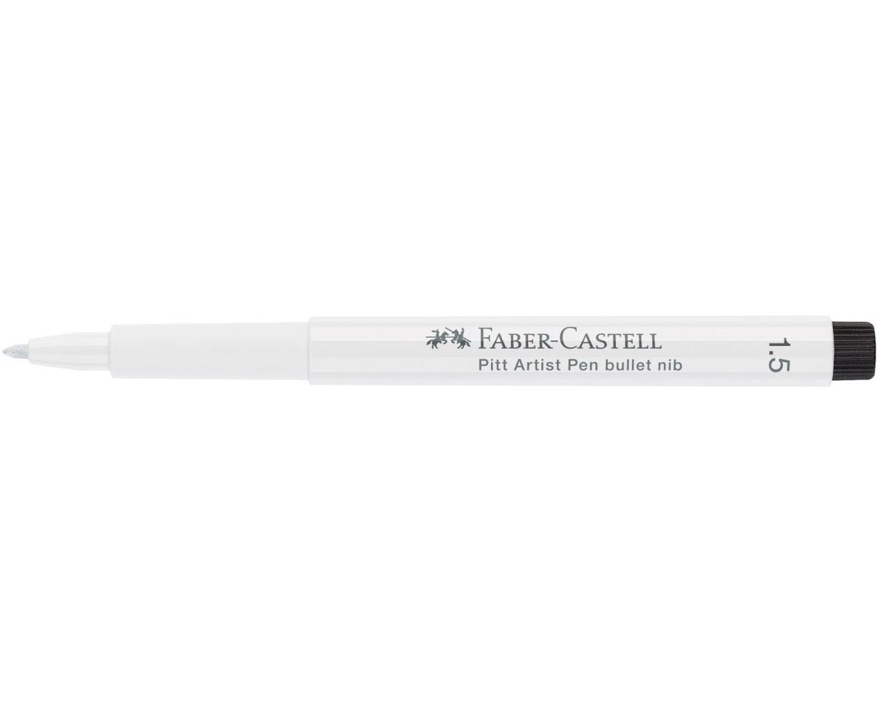 Faber-Castell Pitt Artist Pen Pigment Marker – Rundspitze, 1,5 mm, pigmentiert, wasserfest, weiss