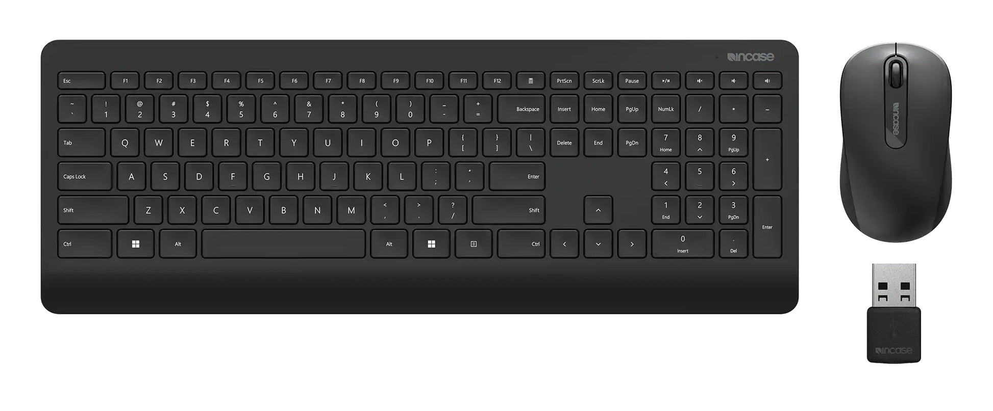 Incase Wireless Desktop 900 – Tastatur- und Maus-Set – 2,4 GHz – QWERTZ (DE) – Schwarz
