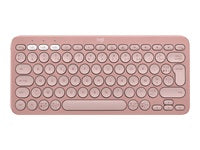 Logitech Pebble Keys 2 K380s – Tastatur, kabellos (Bluetooth), FR-Layout (FR), Multi-Device, Rosa