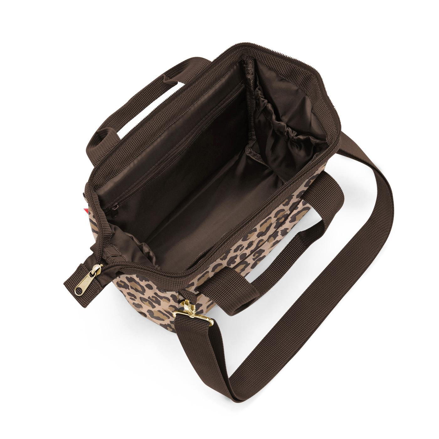 Reisenthel Umhängetasche Allrounder Cross – 4 l, Polyester, Leo Macchiato, 22 × 24 × 13 cm