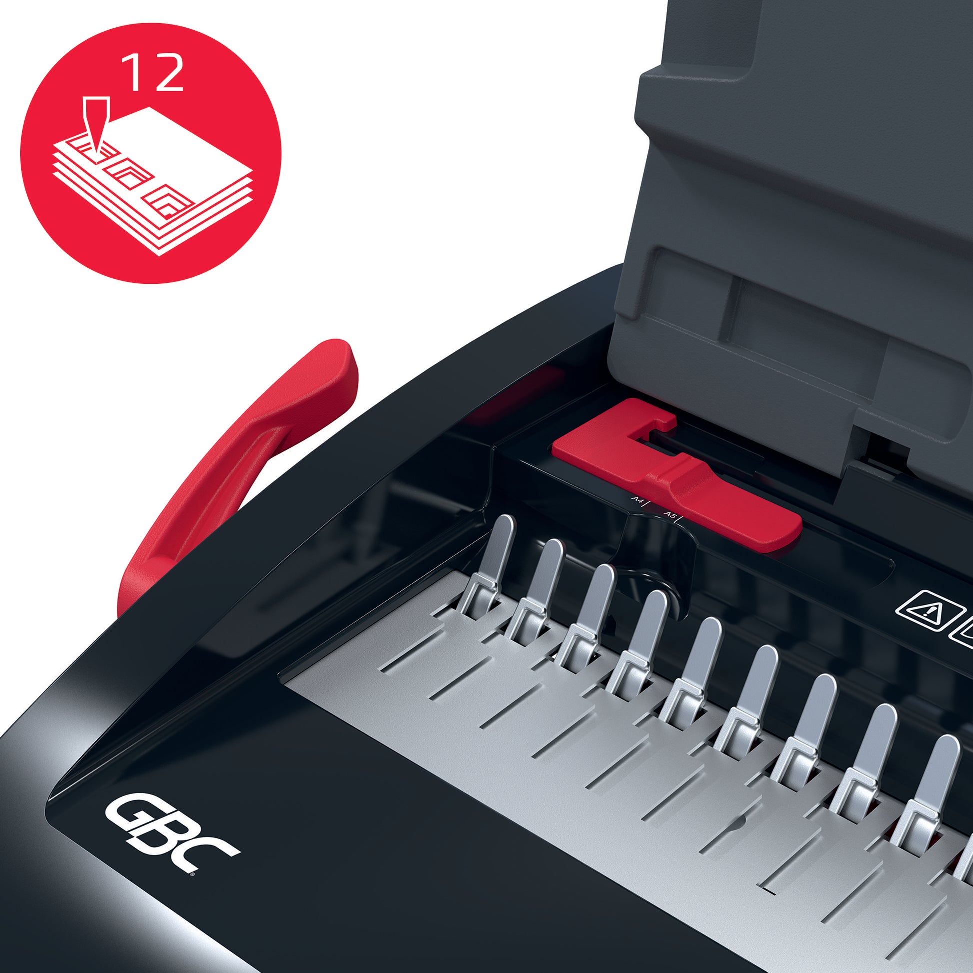 GBC CombBind CB12 Bindegerät – Plastikbindung, für 21-Loch, A4, bis 12 Blatt