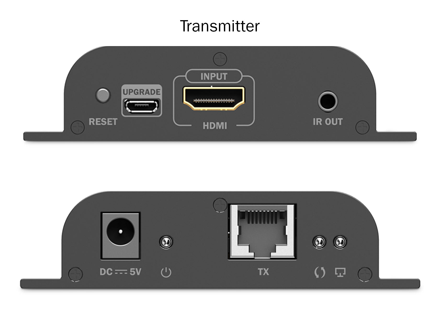 Digitus HDMI-IP-Extender-Set – 4K UHD, HDMI 2.0, Cat6, 200 m – Schwarz, Metall