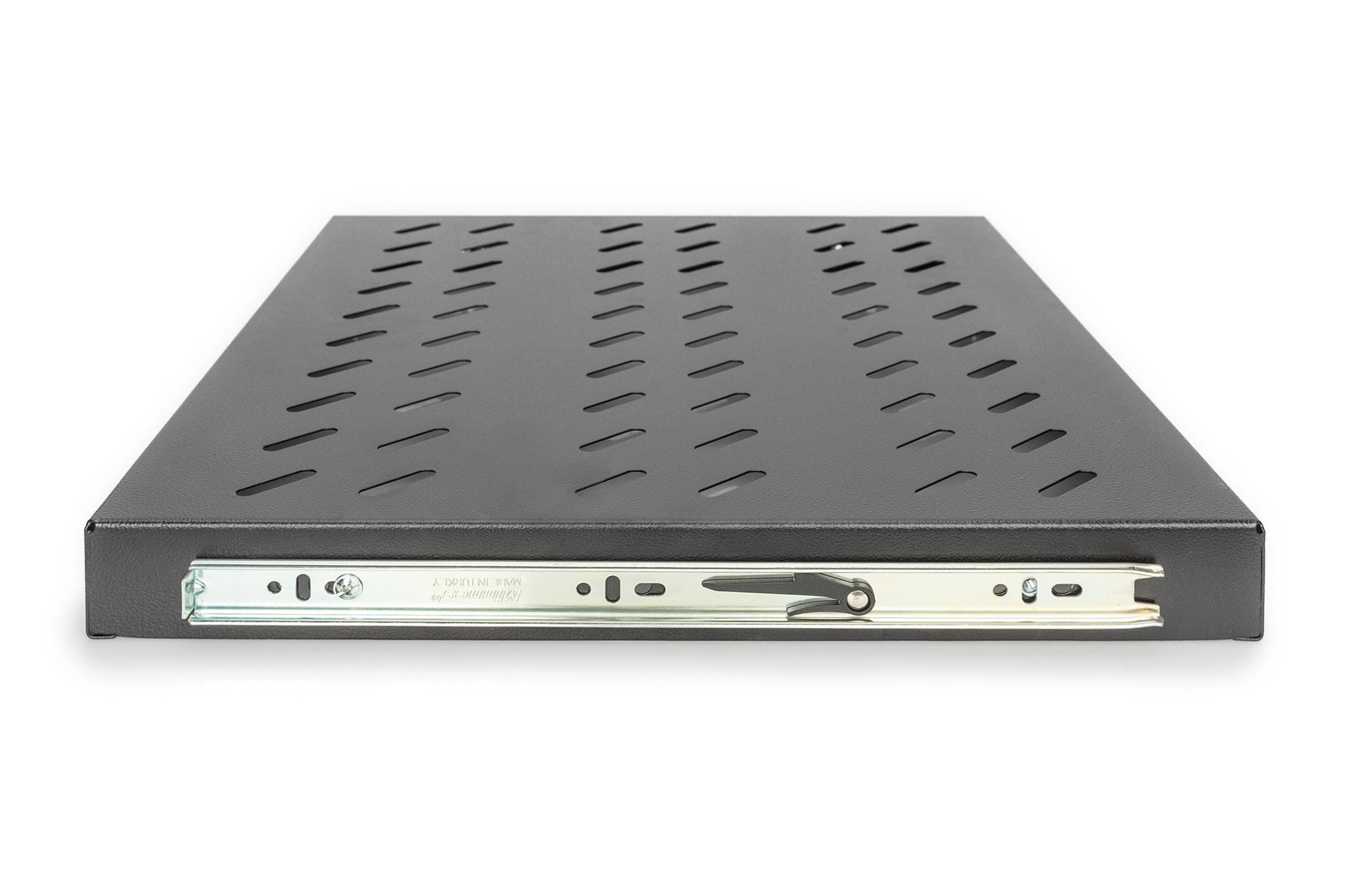 Digitus Ausziehbarer Fachboden – Fachboden – 19" Rack, 1U, 465×345×30 mm, 25 kg, Schwarz