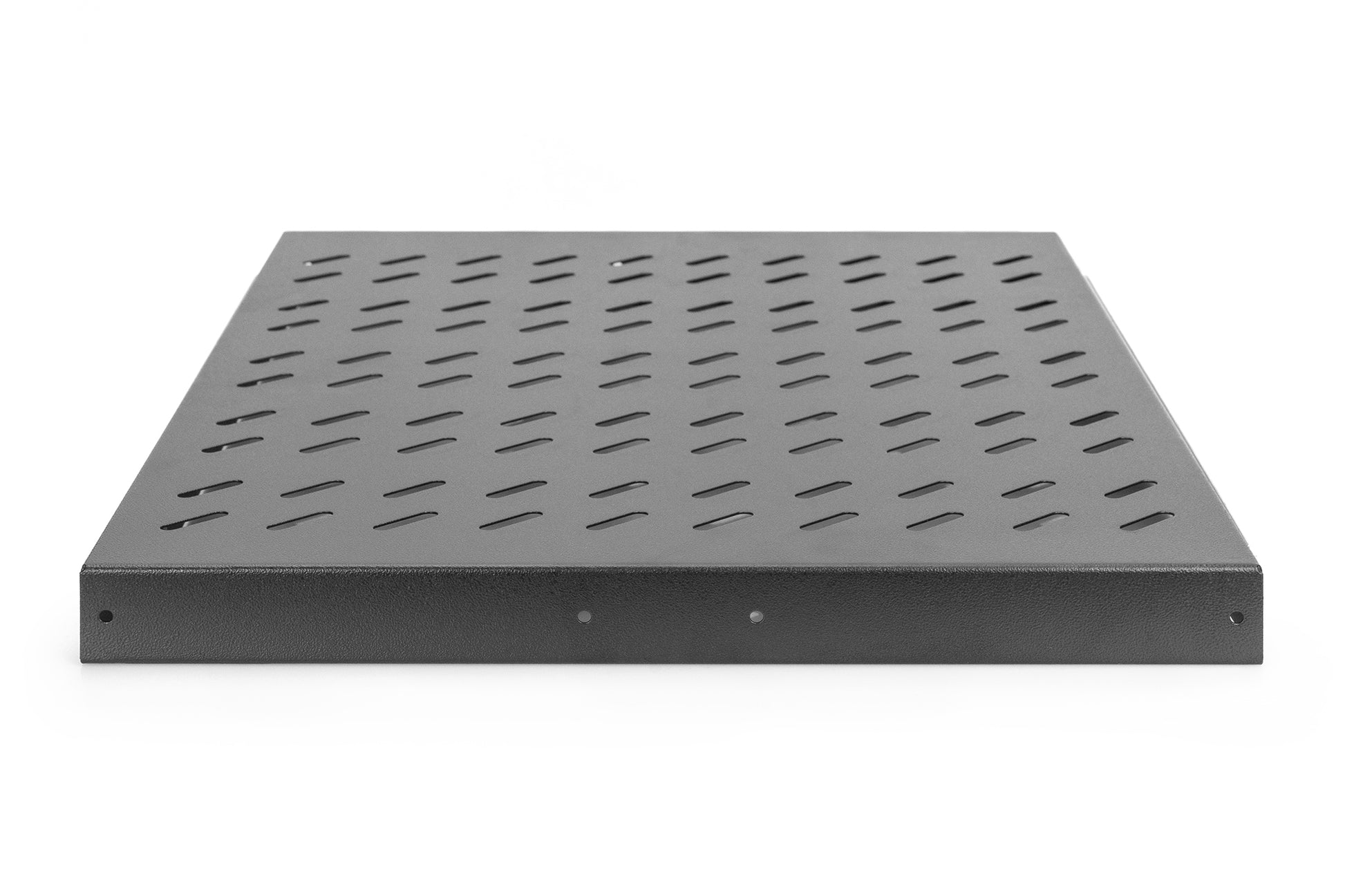 Digitus 19" Rangierpanel, 1U, ausziehbar, Lochblech, Tragkraft 25 kg – für 19" (483 mm) Schränke – schwarz