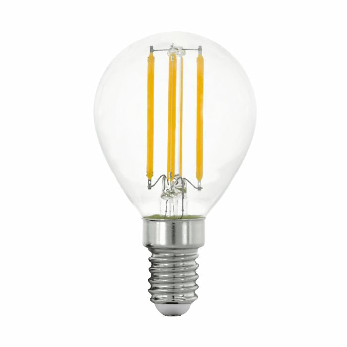 EGLO LED-Leuchtmittel E14 P45 – Warmweiss 2700 K, 470 lm, 4 W – Transparent, Glas – 1 Stk.